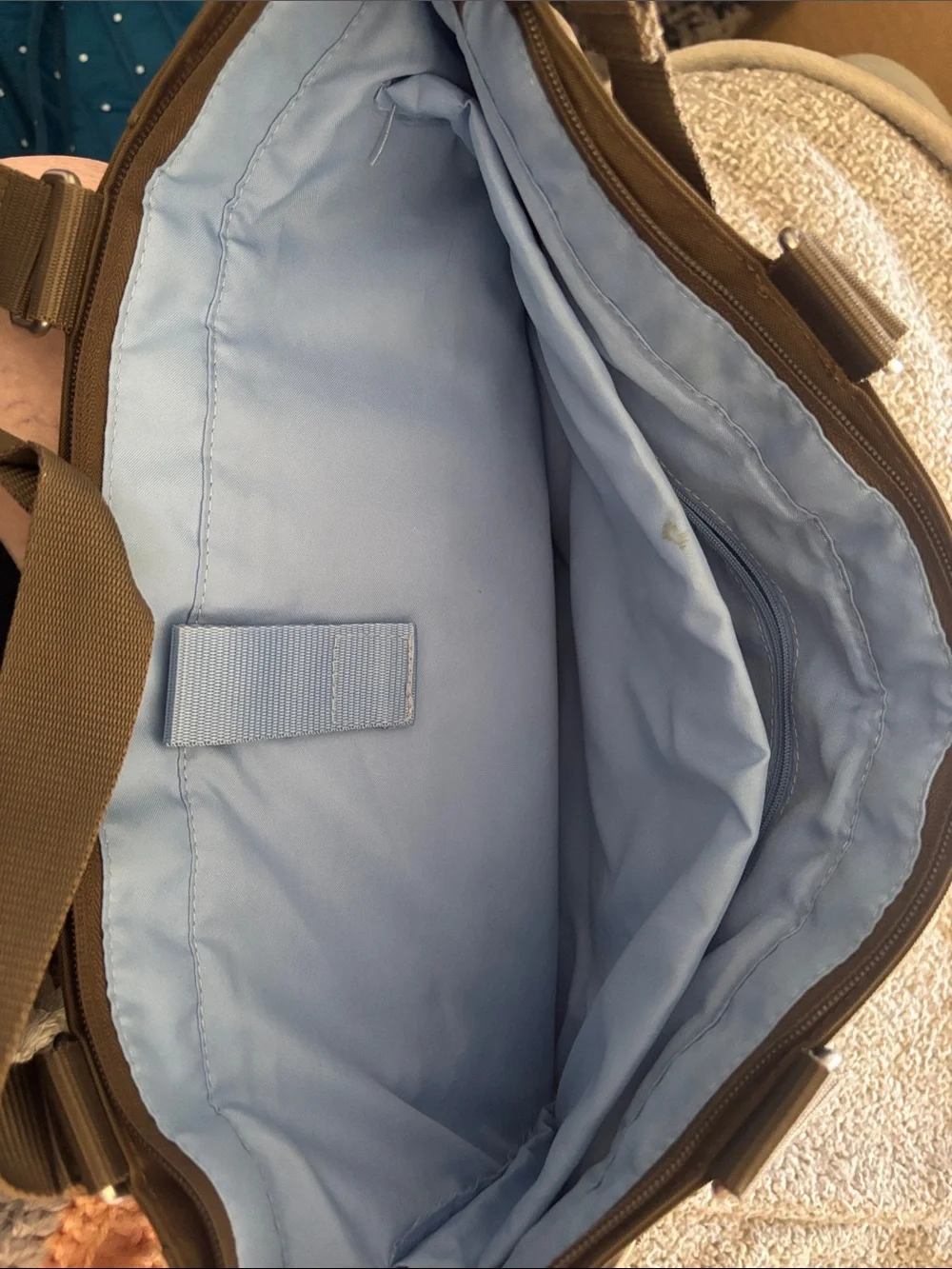 Bagallini Lightweight Brown Computer Tote Bag